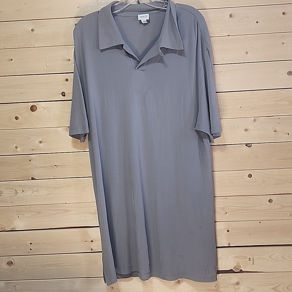 Armani 100% Silk Shirt Men's Big and Tall Size 2XL